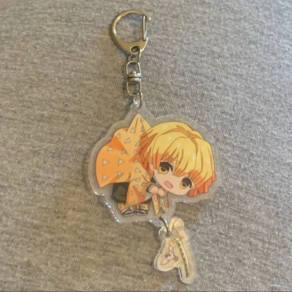 Anime Demon Slayer Zenitsu Agatsuma Charm Keychain